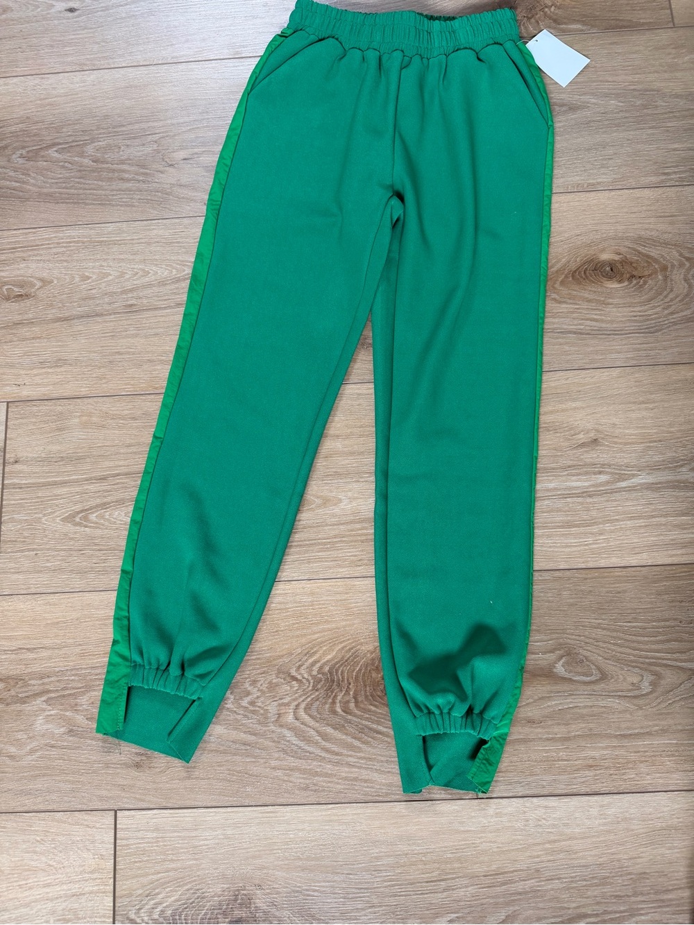 Joie Emerald Green Satin Trim Crepe Jogger Pants XS